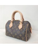 LOUIS VUITTON Monogram Speedy Bandouliere 20 Handbag with Beige Shoulder Strap – GHW (Microchip New Model)