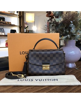 LOUIS VUITTON Damier Ebene Croisette Handbag with Shoulder Strap – GHW (Year 2019)
