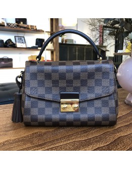 LOUIS VUITTON Damier Ebene Croisette Handbag with Shoulder Strap – GHW (Year 2019)