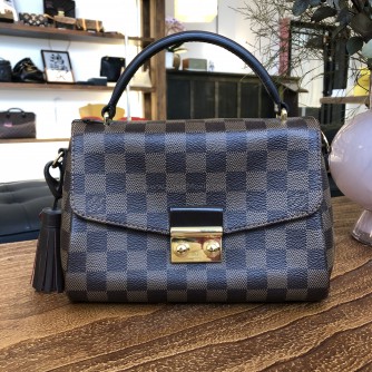 LOUIS VUITTON Damier Ebene Croisette Handbag with Shoulder Strap – GHW (Year 2019)