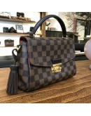 LOUIS VUITTON Damier Ebene Croisette Handbag with Shoulder Strap – GHW (Year 2019)