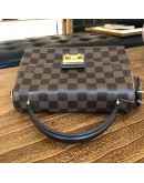 LOUIS VUITTON Damier Ebene Croisette Handbag with Shoulder Strap – GHW (Year 2019)