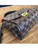 LOUIS VUITTON Damier Ebene Croisette Handbag with Shoulder Strap – GHW (Year 2019)