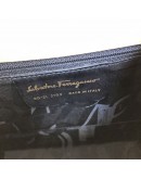 SALVATORE FERRAGAMO Small Gancini Kelly Handbag with Shoulder Strap in Beige Box Calf Leather – GHW