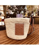 LOEWE Rafia Anagram Parrot Pochette Crossbody Bag