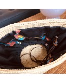 LOEWE Rafia Anagram Parrot Pochette Crossbody Bag