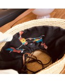 LOEWE Rafia Anagram Parrot Pochette Crossbody Bag
