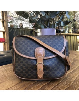 CELINE Vintage Macadam Monogram Crossbody Bag