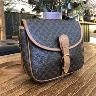 CELINE Vintage Macadam Monogram Crossbody Bag