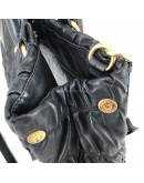 PRADA Nappa Gaufre Nero Black Lambskin Tote Bag with Shoulder Strap - GHW