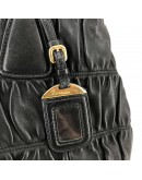 PRADA Nappa Gaufre Nero Black Lambskin Tote Bag with Shoulder Strap - GHW