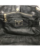 PRADA Nappa Gaufre Nero Black Lambskin Tote Bag with Shoulder Strap - GHW