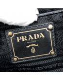 PRADA Nappa Gaufre Nero Black Lambskin Tote Bag with Shoulder Strap - GHW