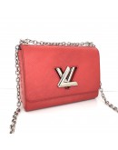 LOUIS VUITTON Twist MM Crossbody Bag in Red (Coquelicot) Epi Leather with extra Shoulder Strap - SHW