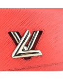 LOUIS VUITTON Twist MM Crossbody Bag in Red (Coquelicot) Epi Leather with extra Shoulder Strap - SHW