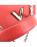 LOUIS VUITTON Twist MM Crossbody Bag in Red (Coquelicot) Epi Leather with extra Shoulder Strap - SHW