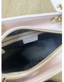 CHRISTIAN DIOR Medium Lady Dior Handbag with Shoulder Strap in Light Pink Cannage Lambskin – GHW