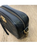 GUCCI GG Marmont Mini Camera Bag in Black Matelasse Chevron Leather – GHW