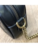 GUCCI GG Marmont Mini Camera Bag in Black Matelasse Chevron Leather – GHW