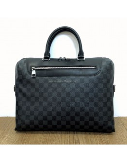 LOUIS VUITTON Damier Graphite Porte-Documents Jour Briefcase with Shoulder Strap – SHW