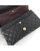 CHANEL Medium Classic Flap (CF) Shoulder Bag in Black Caviar – GHW (Year July 2023)