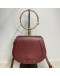 CHLOE Small Nile Bracelet Bag in Maroon Calfskin Leather with Shoulder Bag – Aged Gold Hardware