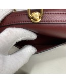 CHLOE Small Nile Bracelet Bag in Maroon Calfskin Leather with Shoulder Bag – Aged Gold Hardware