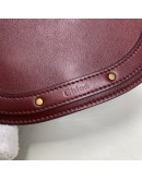 CHLOE Small Nile Bracelet Bag in Maroon Calfskin Leather with Shoulder Bag – Aged Gold Hardware
