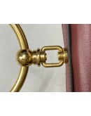 CHLOE Small Nile Bracelet Bag in Maroon Calfskin Leather with Shoulder Bag – Aged Gold Hardware