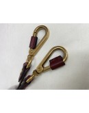 CHLOE Small Nile Bracelet Bag in Maroon Calfskin Leather with Shoulder Bag – Aged Gold Hardware