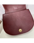 CHLOE Small Nile Bracelet Bag in Maroon Calfskin Leather with Shoulder Bag – Aged Gold Hardware
