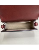 CHLOE Small Nile Bracelet Bag in Maroon Calfskin Leather with Shoulder Bag – Aged Gold Hardware
