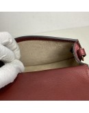 CHLOE Small Nile Bracelet Bag in Maroon Calfskin Leather with Shoulder Bag – Aged Gold Hardware