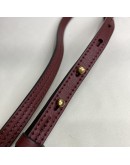 CHLOE Small Nile Bracelet Bag in Maroon Calfskin Leather with Shoulder Bag – Aged Gold Hardware
