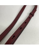 CHLOE Small Nile Bracelet Bag in Maroon Calfskin Leather with Shoulder Bag – Aged Gold Hardware
