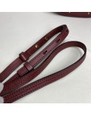 CHLOE Small Nile Bracelet Bag in Maroon Calfskin Leather with Shoulder Bag – Aged Gold Hardware