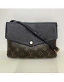 LOUIS VUITTON Monogram Black Twinset Pochette - GHW (Year 2015)