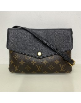 LOUIS VUITTON Monogram Black Twinset Pochette - GHW (Year 2015)