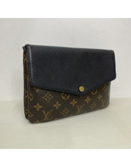 LOUIS VUITTON Monogram Black Twinset Pochette - GHW (Year 2015)