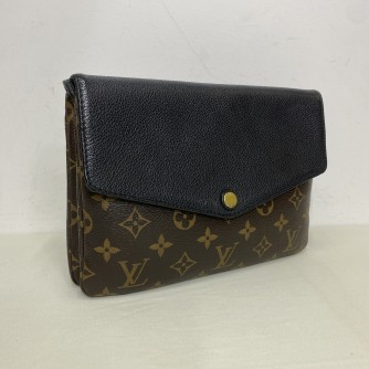 LOUIS VUITTON Monogram Black Twinset Pochette - GHW (Year 2015)