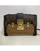 LOUIS VUITTON Reverse Monogram Trunk Clutch on Chain with Shoulder Chian – GHW (Microchip)