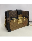 LOUIS VUITTON Reverse Monogram Trunk Clutch on Chain with Shoulder Chian – GHW (Microchip)