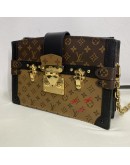 LOUIS VUITTON Reverse Monogram Trunk Clutch on Chain with Shoulder Chian – GHW (Microchip)