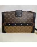 LOUIS VUITTON Reverse Monogram Trunk Clutch on Chain with Shoulder Chian – GHW (Microchip)