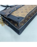 LOUIS VUITTON Reverse Monogram Trunk Clutch on Chain with Shoulder Chian – GHW (Microchip)
