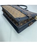 LOUIS VUITTON Reverse Monogram Trunk Clutch on Chain with Shoulder Chian – GHW (Microchip)