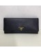 PRADA Bifold Long Wallet in Black Saffiano Leather – GHW