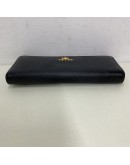 PRADA Bifold Long Wallet in Black Saffiano Leather – GHW