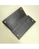 PRADA Bifold Long Wallet in Black Saffiano Leather – GHW
