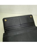 PRADA Bifold Long Wallet in Black Saffiano Leather – GHW